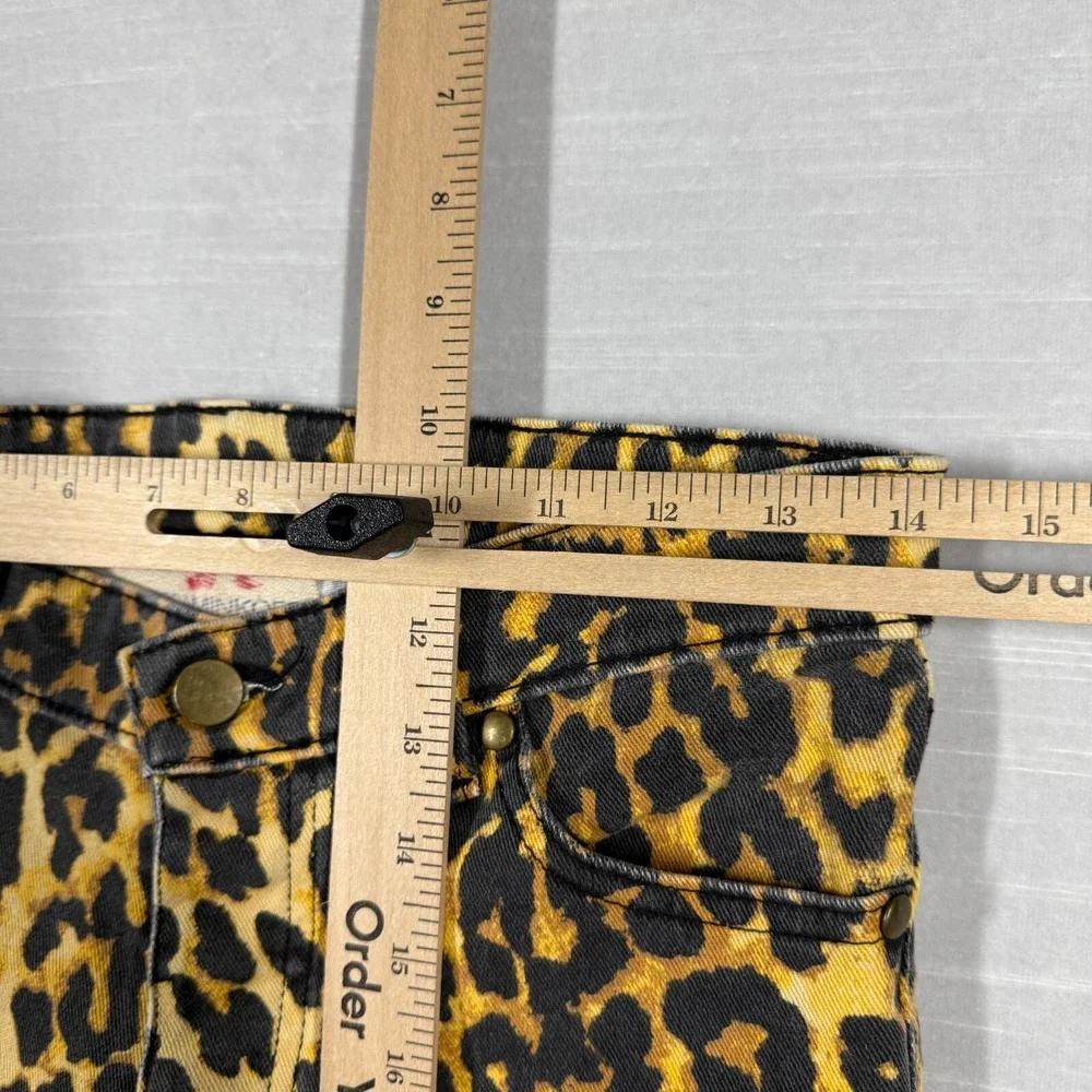 Rebecca Minkoff Jeans Women 0 Leopard Cheetah Beetle Juice S10404 Bold Celebrity - Picture 13 of 16